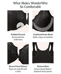 Glamorise Plus WonderWire Front-Closure Underwire Bra