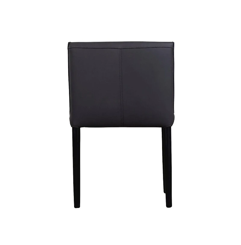 Rigel Full-Grain Leather Dining Chair, Gray (Set of 2