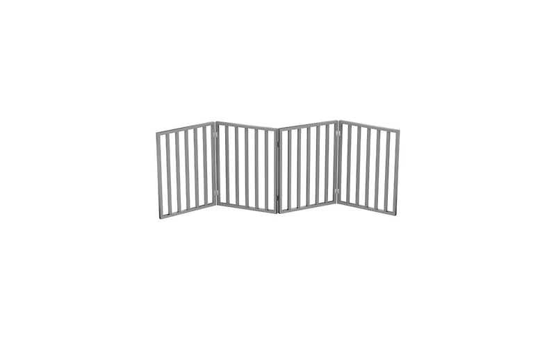 Petmaker 4-Panel Indoor Foldable Pet Gate, Gray