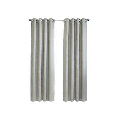 Thermaplus Zoey Room Darkening Window Treatment Grommet Curtain Panel for Bedroom Livingroom 52" x 108" Grey