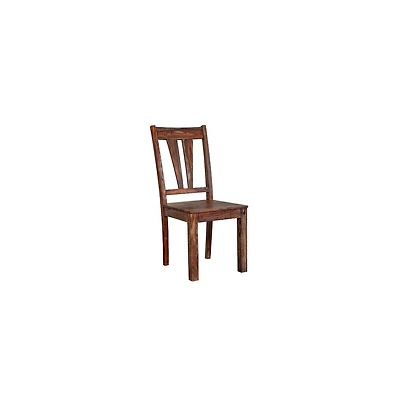 Porter Designs Kalispell Solid Sheesham Wood Dining Chair, Brown (Set of 2)