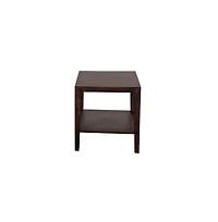 Porter Designs Fall River Solid Sheesham Wood End Table, Gray