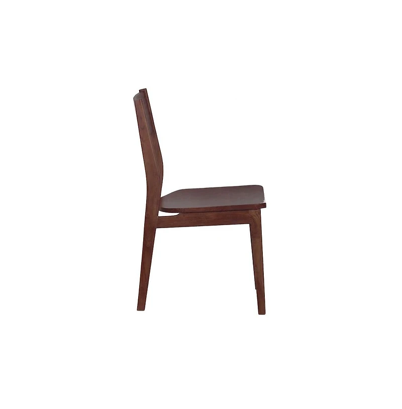 Porter Designs Portola Solid Acacia Wood Dining Chair, Brown (Set of 2)
