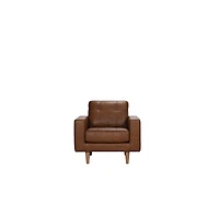 Glisan Full-Grain Leather Chair, Brown