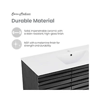 Swiss Madison Cascade 48" Bathroom Vanity in Black