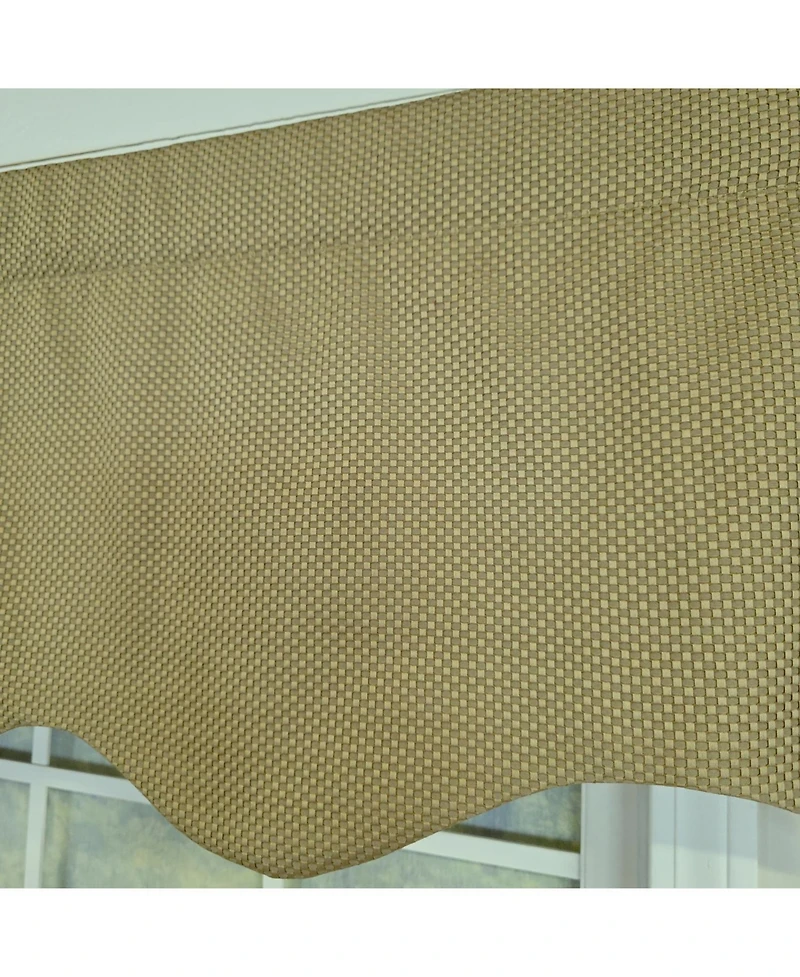 Rlf Home 100% Cotton Basket Weave Regal With Poly/Cotton lining Rod Pocket Valance 50" x 15" Loden