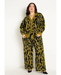 Eloquii Women's Printed Longline Cardigan