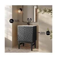 Swiss Madison Bosse 24" Freestanding Bathroom Vanity in Black Oak with Sink Top