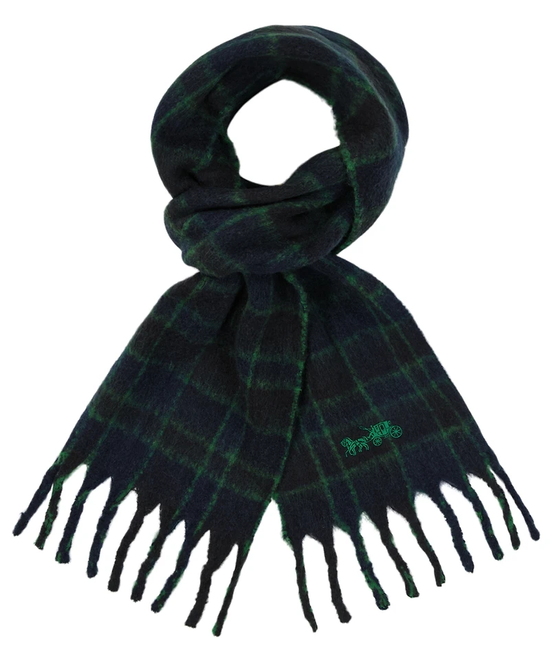 Coach Women's Oversized Classic Plaid Scarf