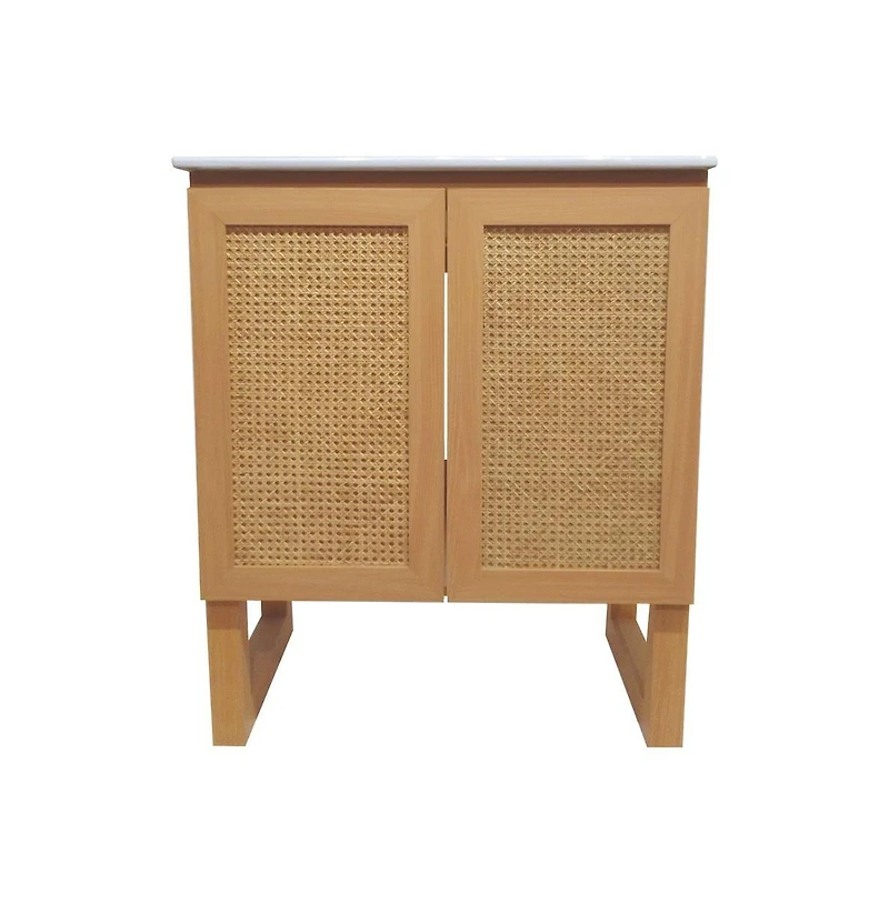 Swiss Madison Arles 30" Freestanding Bathroom Vanity in Natural Oak with Sink Top