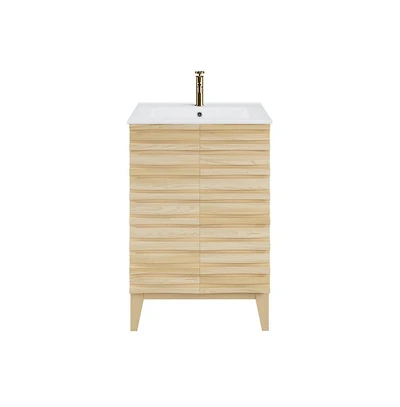 Swiss Madison Cascade 24" Bathroom Vanity in Natural Oak