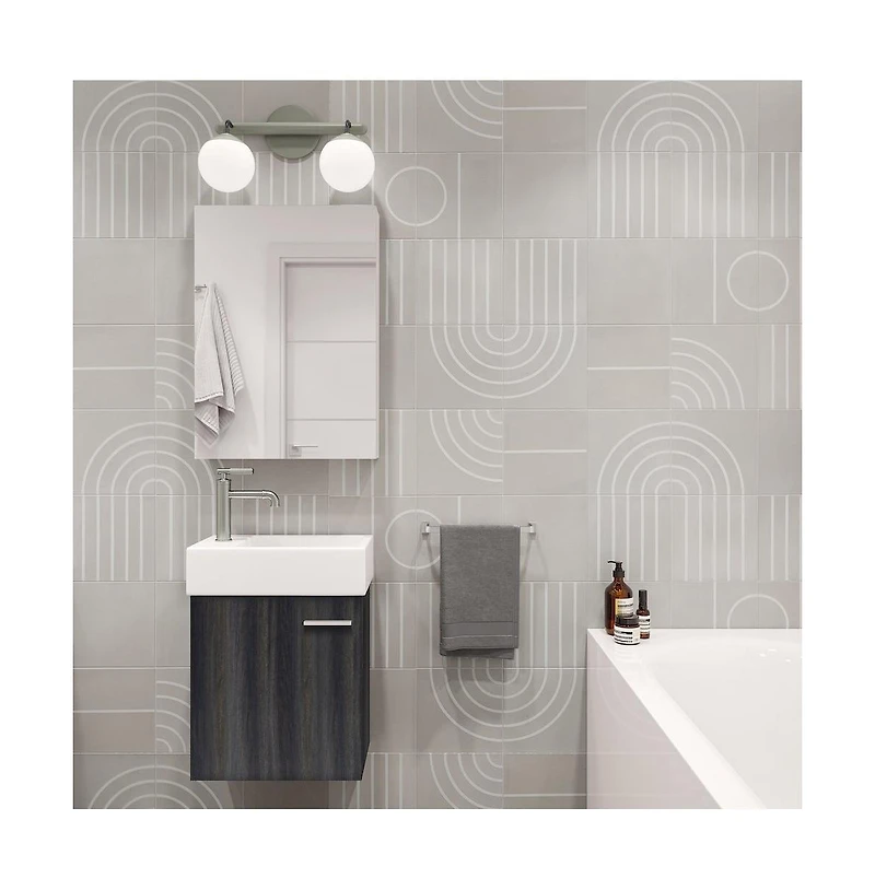 Colmer 18 Single, Black Walnut, One Cabinet, Bathroom Vanity