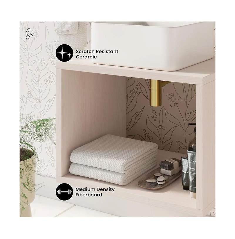 Swiss MadisonConcorde 24'' Wall-Hung Vanity In White Oak