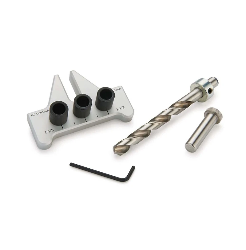 JessEm 08352 1/2" Precision Dowelling Jig Kit Professional Wood Joinery Tool for Cabinet and Furniture