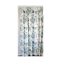 Rlf Home Samanta Window Treatment 100% Cotton High-Quality Decorator Fabric Fully Lined Curtain Panels 100" X 84" Blue