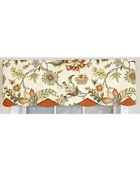 Rlf Home 100% Cotton Zanzibar Petticoat With Poly/Cotton lining Rod Pocket Valance 50" x 17" Orange