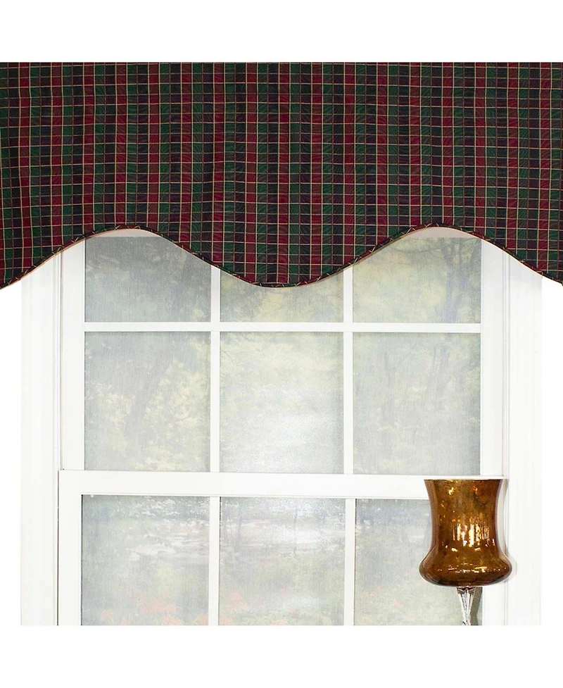 Rlf Home Tammy Corded Cornice 100% Cotton with Fully Lined 3" Rod Pocket Valnance for Windows 50" x 17" Grape