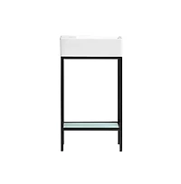 Swiss Madison Pierre 19.5 Single, Freestanding, Open Shelf, Matte Black Frame Bathroom Vanity