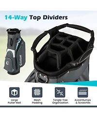 Golf Cart Bag Lightweight Portable Golf Club Organizer Bag