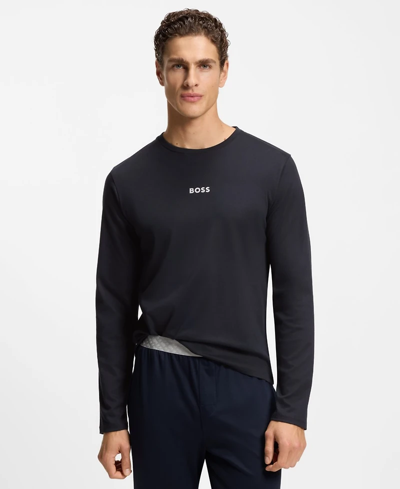 Boss Men's 2-Piece Long-Sleeve Top and Pants Pajama Set