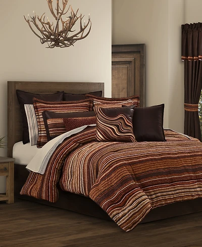 J Queen New York Sundance Chenille Stripe 4-Pc. Comforter Set