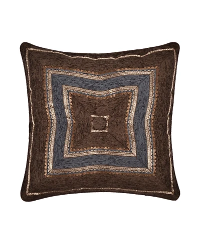 J Queen New York Sofia Chenille Stripe Decorative Pillow, 18" x 18"