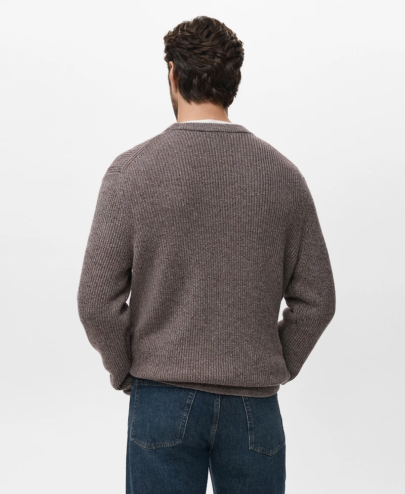 Mango Men's Cotton Specked Sweater