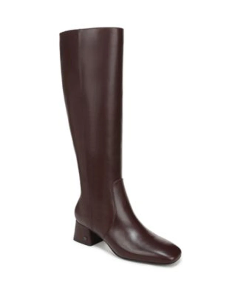 Sam Edelman Womens Porter Knee High Zipper Boots Regular Wide Calf