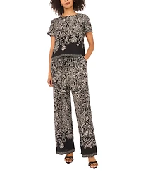 Vince Camuto Women's Printed Short-Sleeve Top