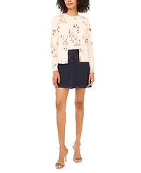 Vince Camuto Women's Floral Print Long-Sleeve Cardigan
