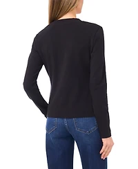 CeCe Women's Long-Sleeve V-Neck Cardigan Sweater