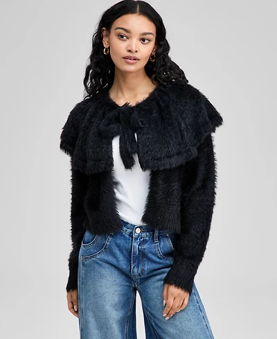 And Now This Women's Eyelash Cape Sweater, Macy's Exclusive