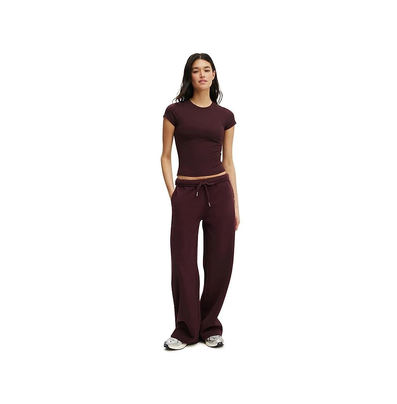 Cotton On Women's Active Plush Essential Straight Leg Sweatpant