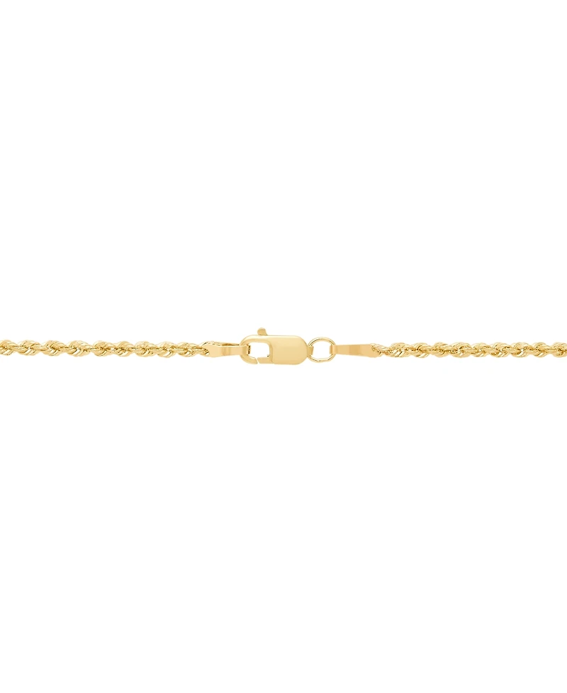 Macy's Glitter Rope Chain Necklace in 10K Yellow Gold