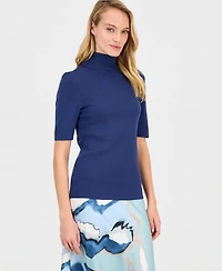 Anne Klein Women's Half-Sleeve Turtleneck Sweater