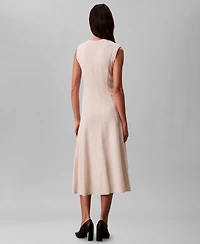 Calvin Klein Jeans Women's Crewneck Sleeveless Midi Dress