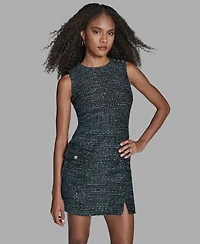 Bcbg Women's Sleeveless Tweed Dress