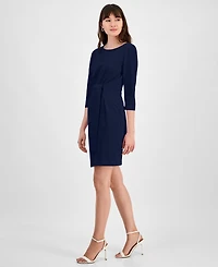 Tahari Women's Tie-Waist 3/4-Sleeve Sheath Dress