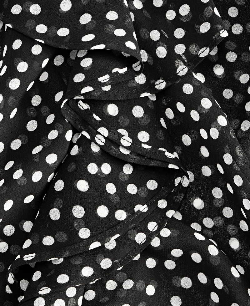 I.n.c. International Concepts Women's Ruffle-Trim V-Neck Blouse, Macy's Exclusive