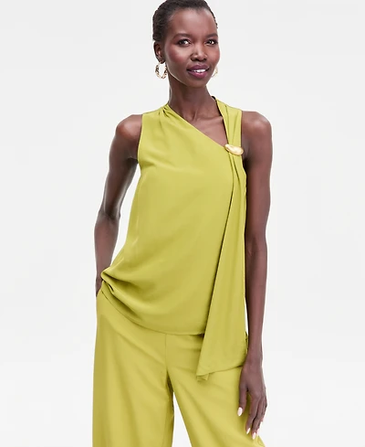 I.n.c. International Concepts Women's Sleeveless Scarf Top, Macy's Exclusive