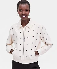 I.N.C. International Concepts Womens Embellished Jacket Macys Exclusive