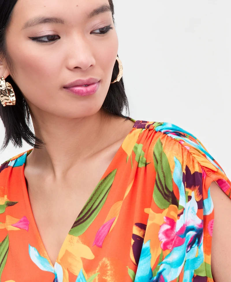 I.n.c. International Concepts Women's Surplice V-Neck Top