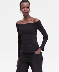 I.n.c. International Concepts Women's Shimmer-Knit Wide-Neck Sweater, Macy's Exclusive