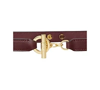 Lauren Ralph Women's Leather Toggle Skinny Belt