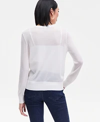 I.n.c. International Concepts Women's Lightweight Metallic-Knit V-Neck Cardigan, Macy's Exclusive