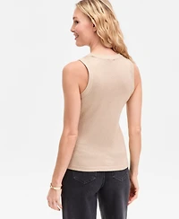 I.n.c. International Concepts Women's Studded Metallic-Knit Tank, Macy's Exclusive