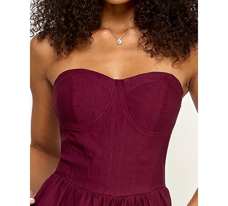 Katia Rae Juniors' Sweetheart Fit & Flare Mini Dress, Created for Macy's