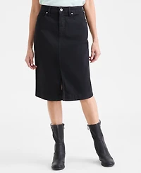 Style & Co Women's Denim Slit Midi Skirt, Macy's Exclusive