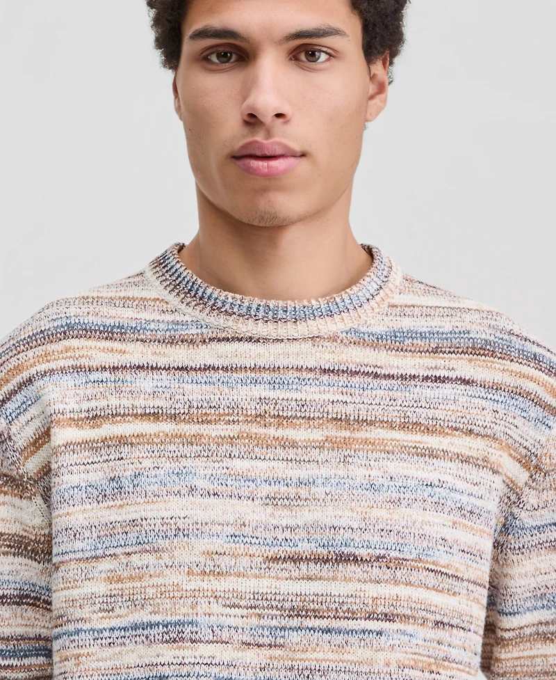 Sun + Stone Men's Long-Sleeve Space-Dyed Crewneck Sweater, Macy's Exclusive