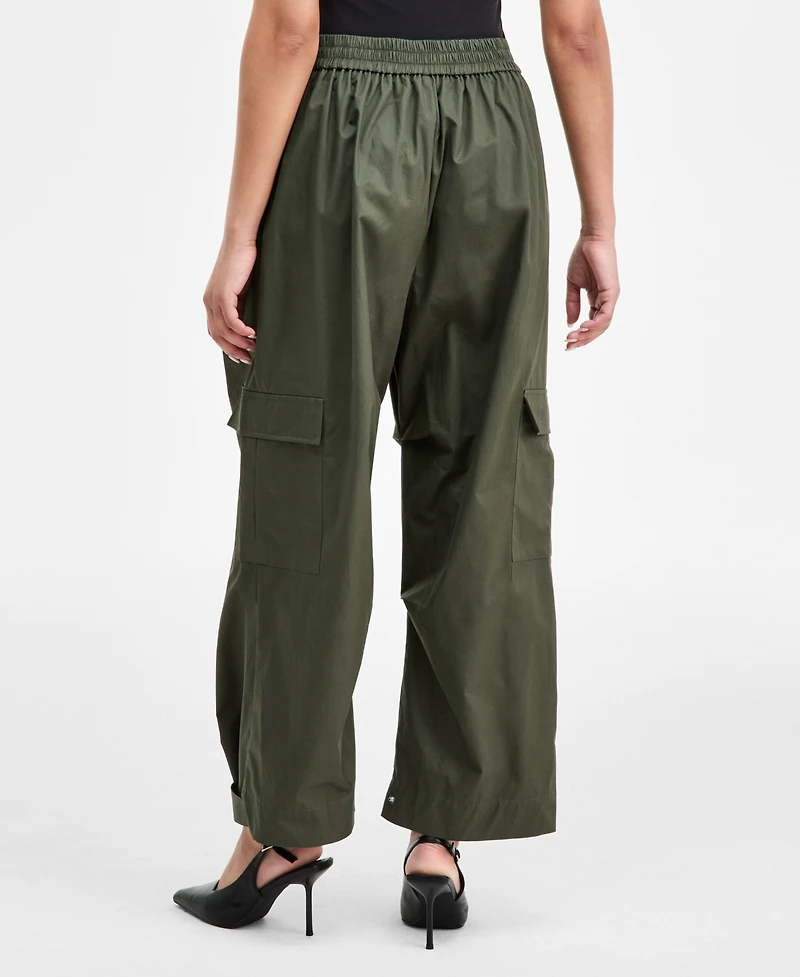 Bar Iii Women's Olive Barrel-Leg Pants, Macy's Exclusive